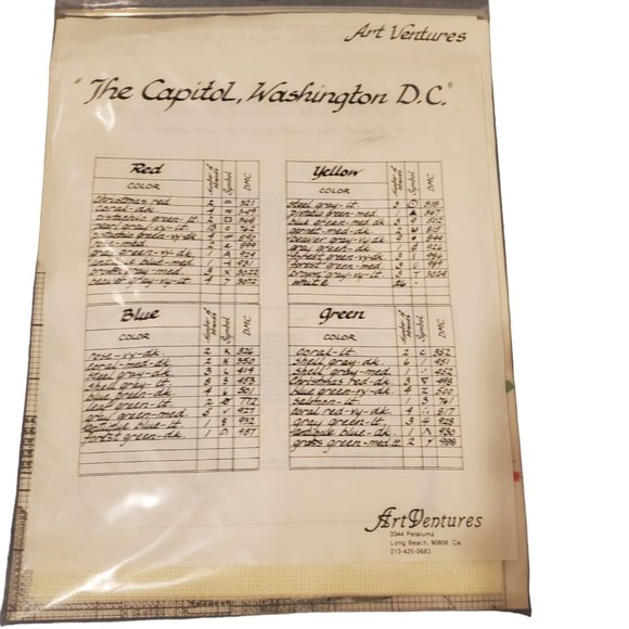 Vintage Art Ventures Cross Stitch/Needle Point Kit US Capitol Washington, DC New - Picture 2 of 2